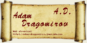 Adam Dragomirov vizit kartica